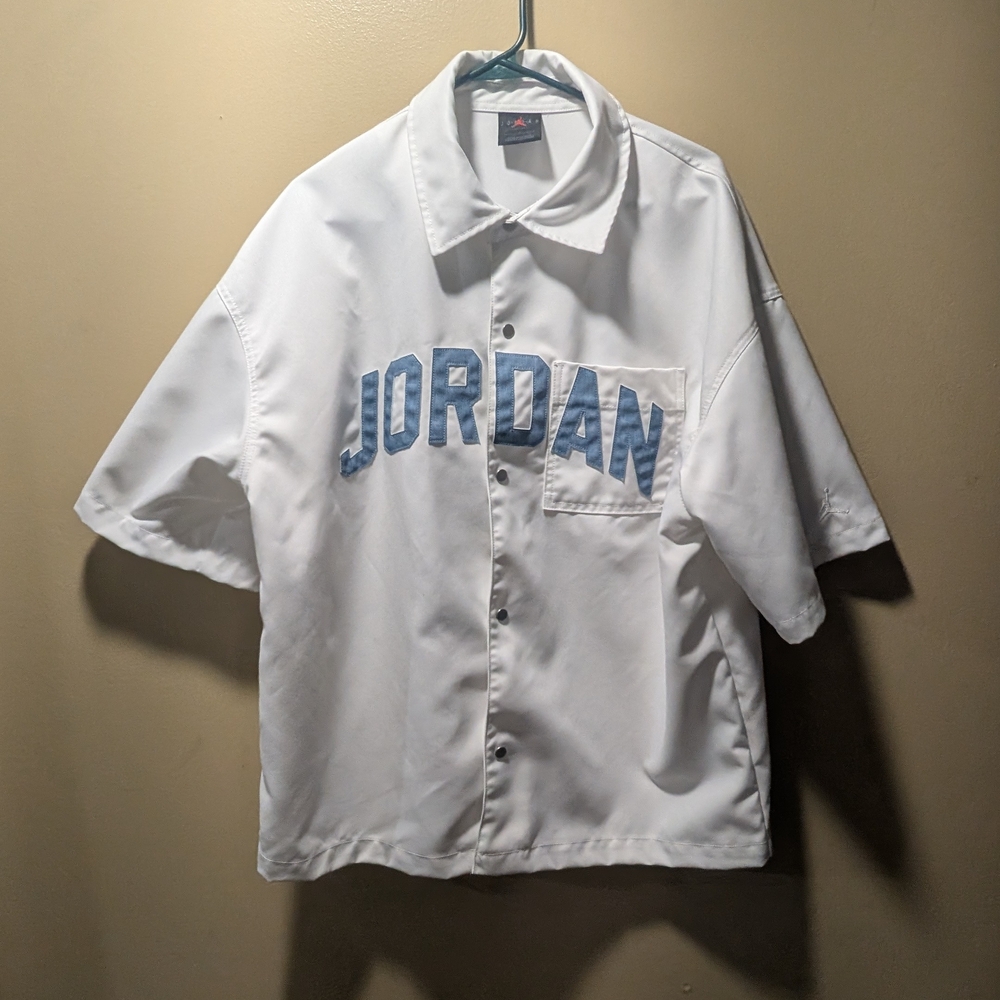 Jordan White Shirt with Red Logo